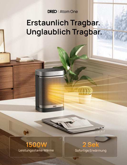 Dreo Heizlüfter Klein – 70° Oszillierend
