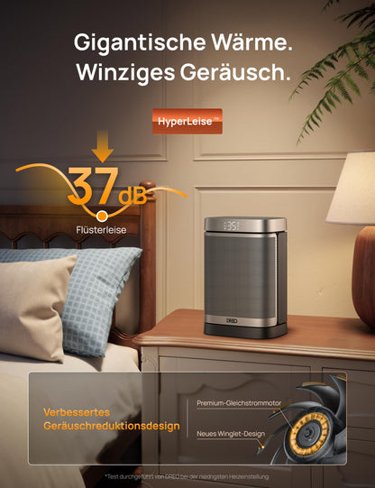 Dreo Heizlüfter Klein – 70° Oszillierend